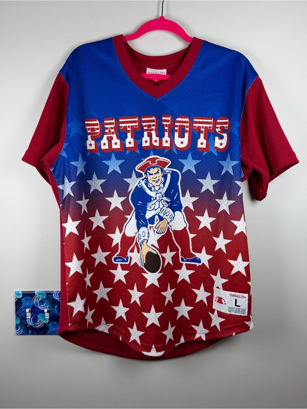 Mitchell & Ness NFL New England Patriots Game Patriotic Mesh Jersey Men’s Large